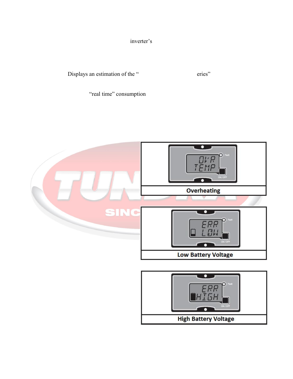 Display | Tundra HTS3000(T) User Manual | Page 17 / 29