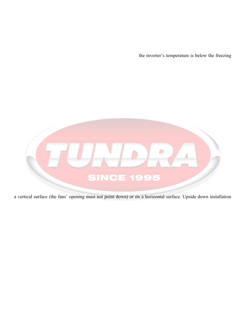 Mounting the inverter, Battery cables | Tundra HTS3024 User Manual | Page 18 / 27