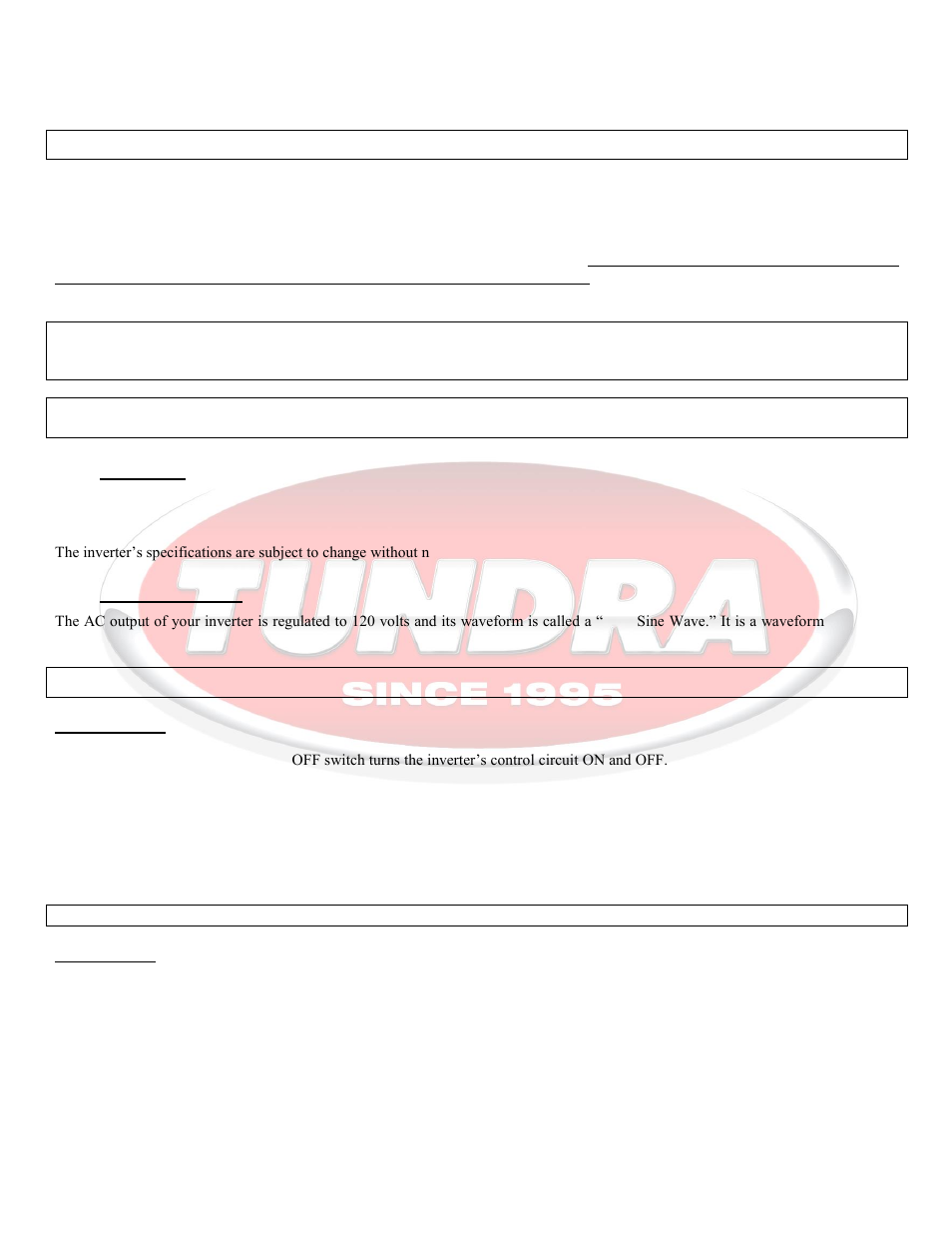 Introduction, Disclaimer, Output waveform | Front & rear panels, 1 introduction, 2 front & rear panels | Tundra HTS3024 User Manual | Page 3 / 27