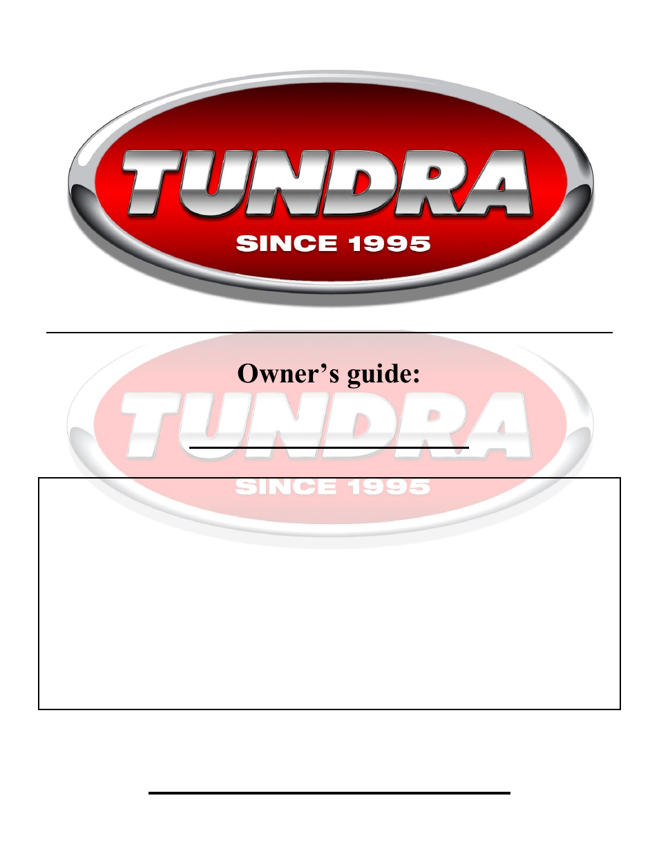 Tundra IBC4024 User Manual | 7 pages