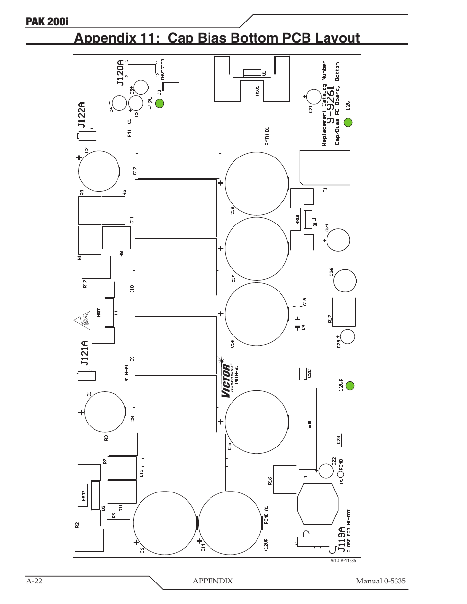 Appendix 11: cap bias bottom pcb layout, Pak 200i | Tweco PAK 200i User Manual | Page 102 / 160