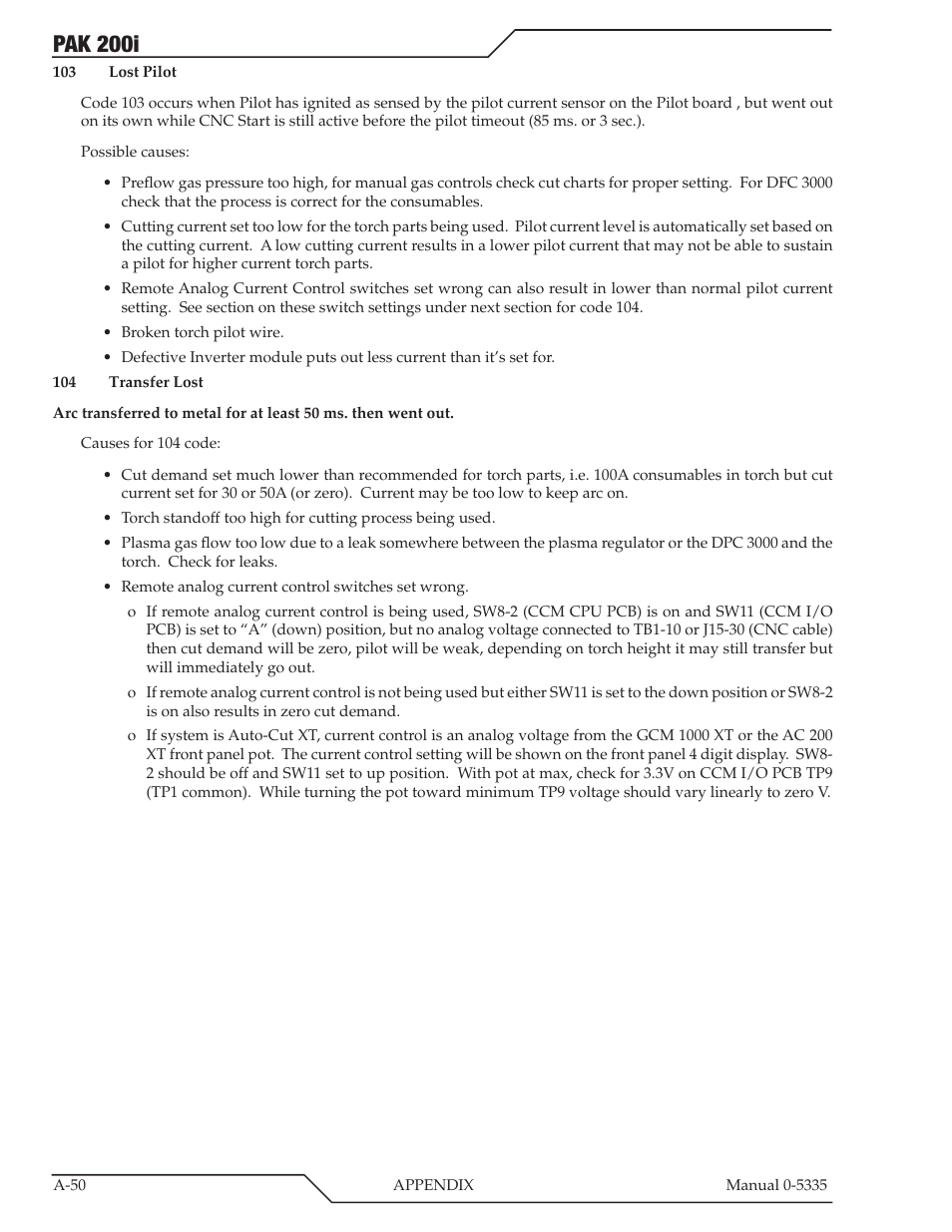 Pak 200i | Tweco PAK 200i User Manual | Page 130 / 160