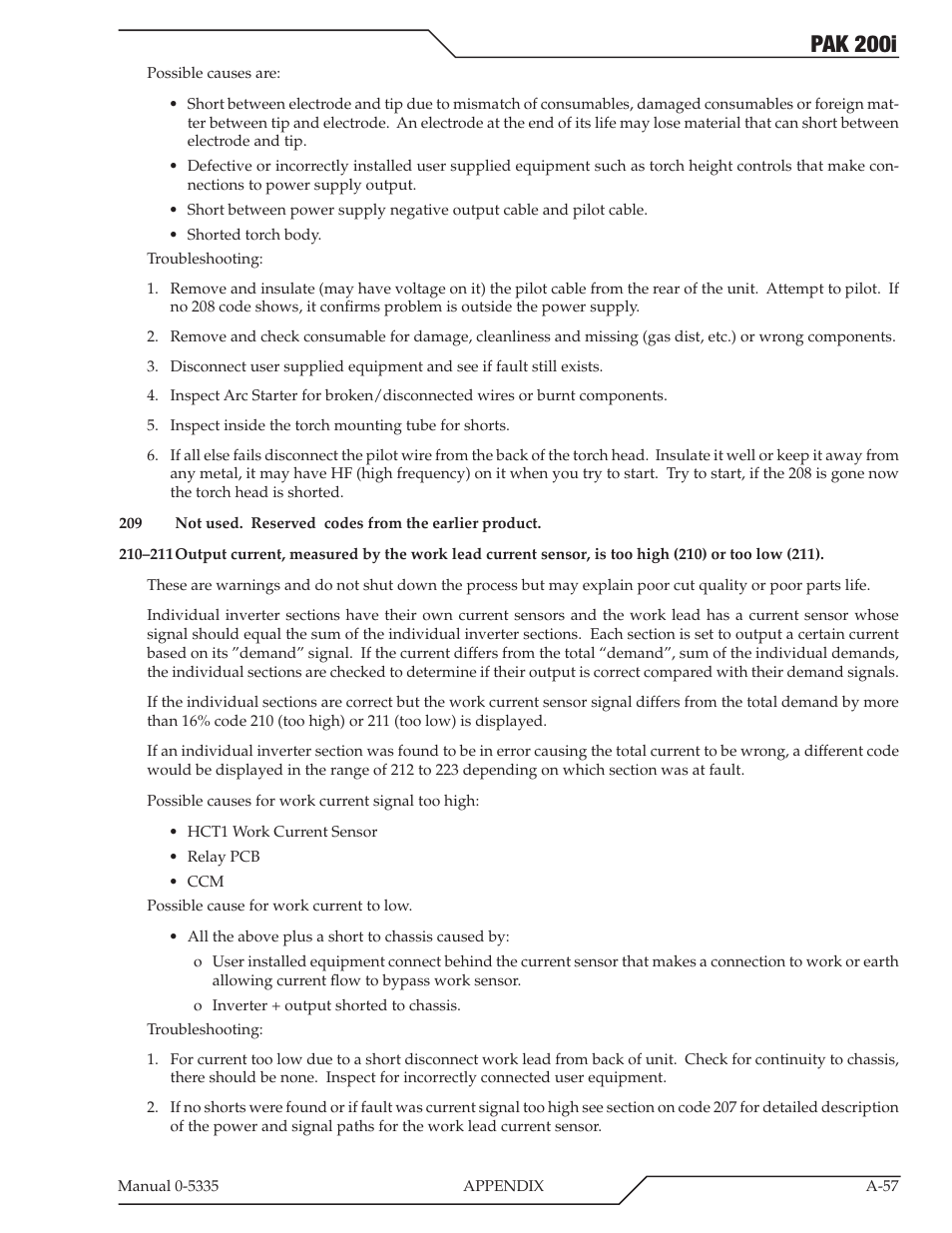 Pak 200i | Tweco PAK 200i User Manual | Page 137 / 160