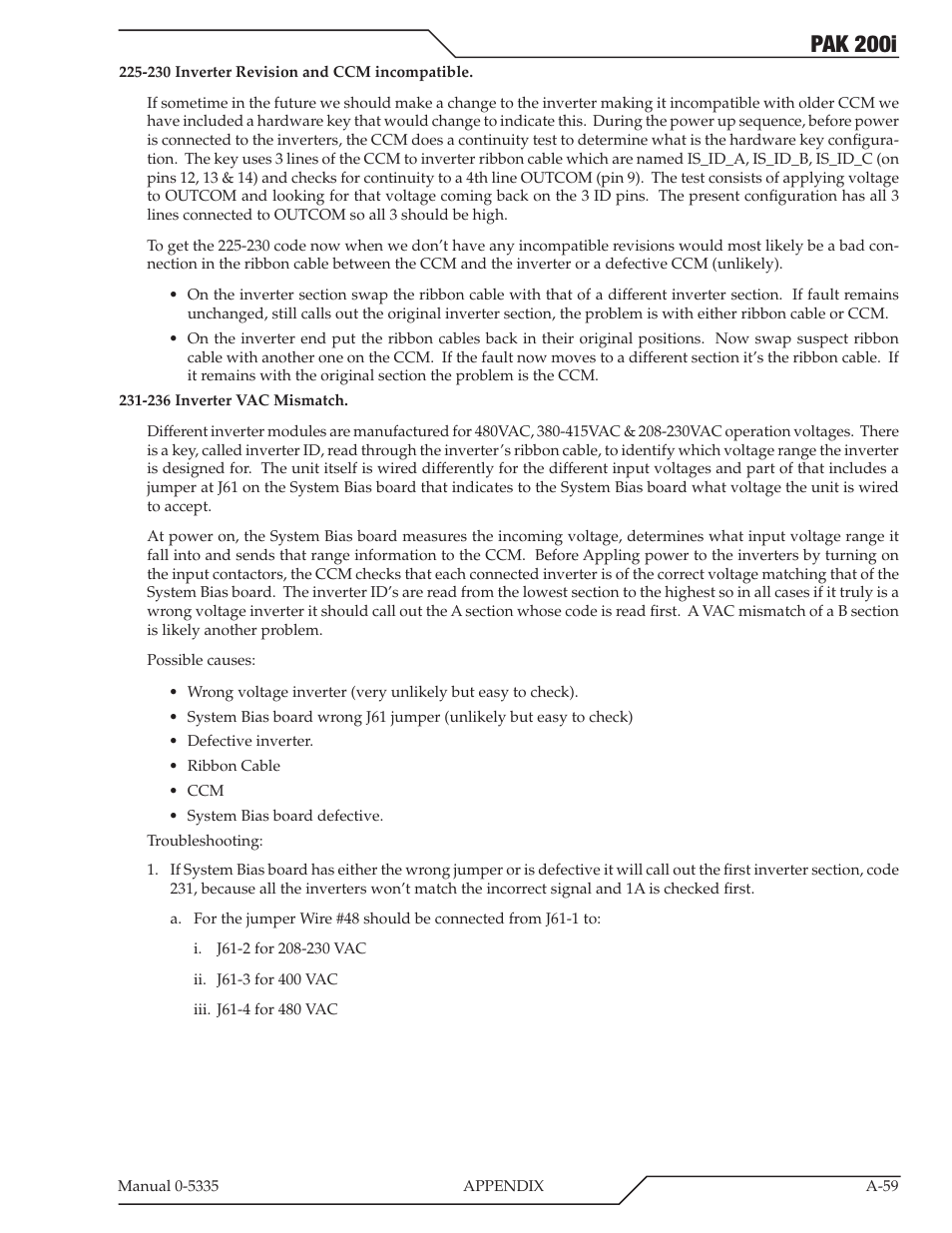 Pak 200i | Tweco PAK 200i User Manual | Page 139 / 160