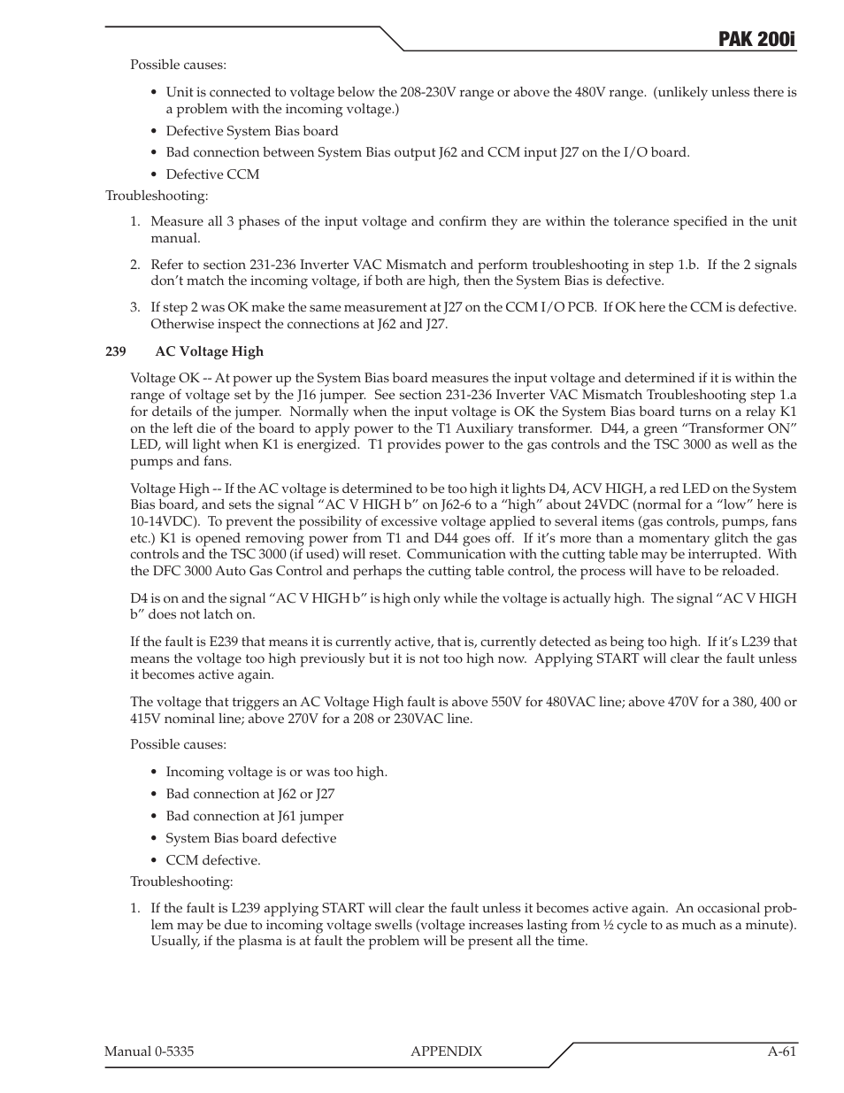 Pak 200i | Tweco PAK 200i User Manual | Page 141 / 160