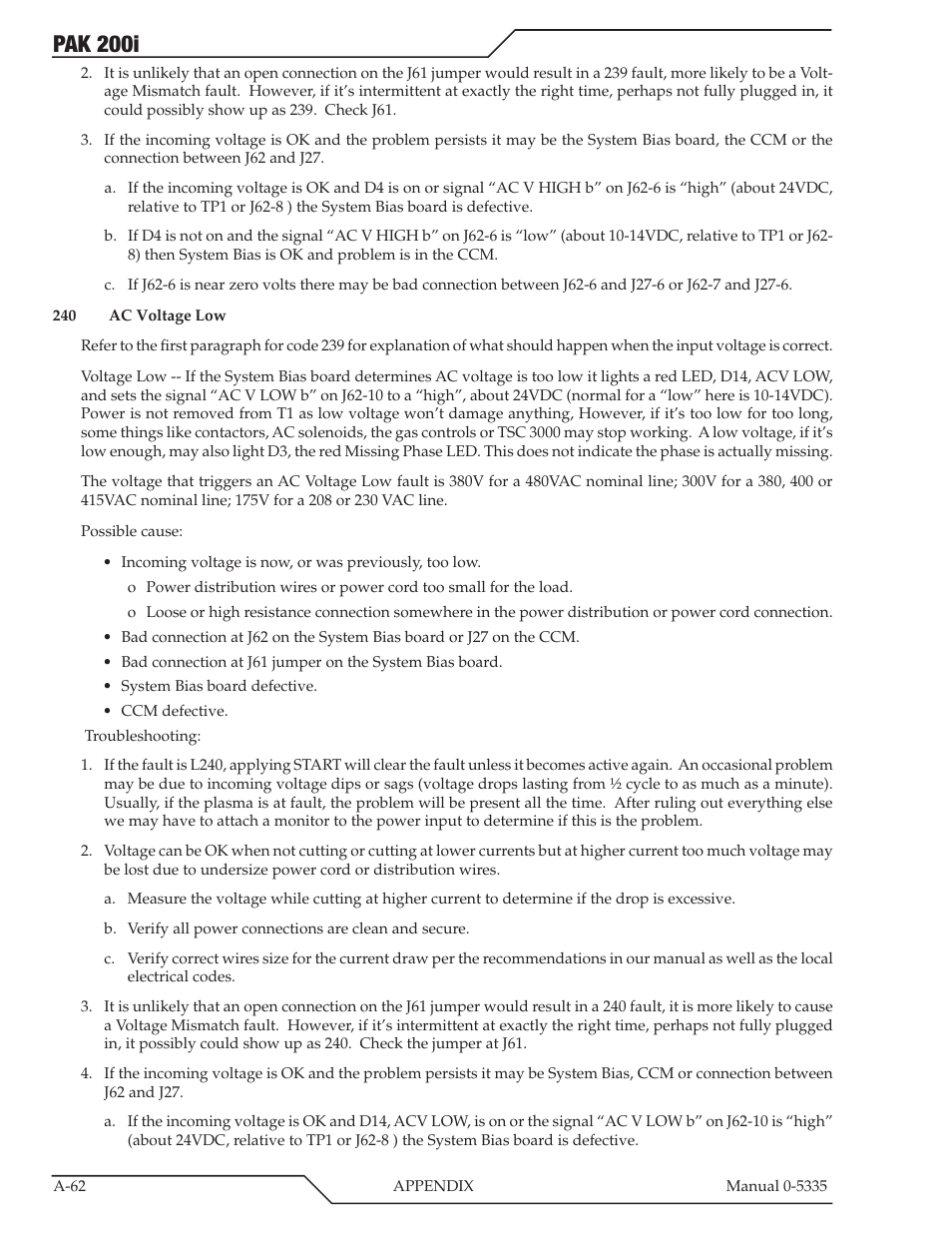Pak 200i | Tweco PAK 200i User Manual | Page 142 / 160