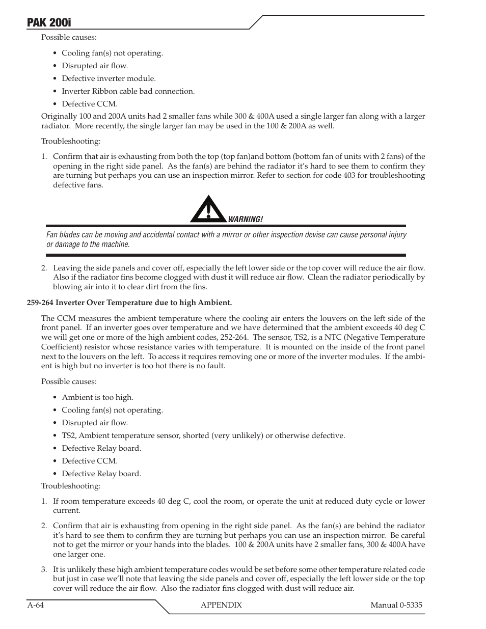 Pak 200i | Tweco PAK 200i User Manual | Page 144 / 160