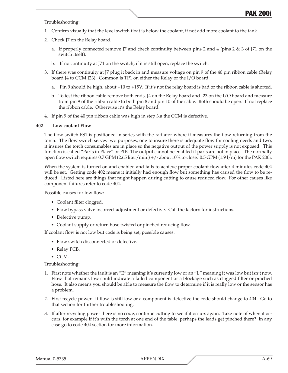 Pak 200i | Tweco PAK 200i User Manual | Page 149 / 160