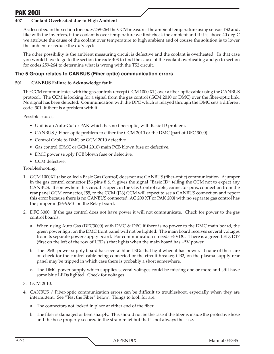 Pak 200i | Tweco PAK 200i User Manual | Page 154 / 160