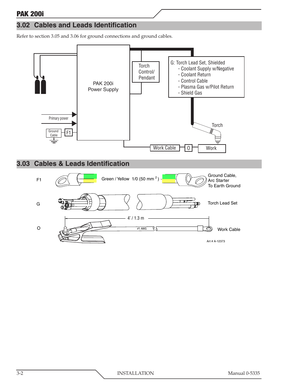 02 cables and leads identification, 03 cables & leads identification, Cables and leads identification -2 | Cables & leads identification -2, Pak 200i | Tweco PAK 200i User Manual | Page 26 / 160