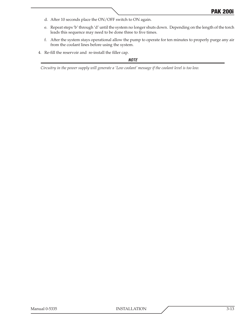 Pak 200i | Tweco PAK 200i User Manual | Page 37 / 160