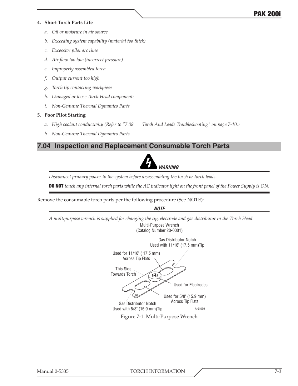 Pak 200i | Tweco PAK 200i User Manual | Page 71 / 160