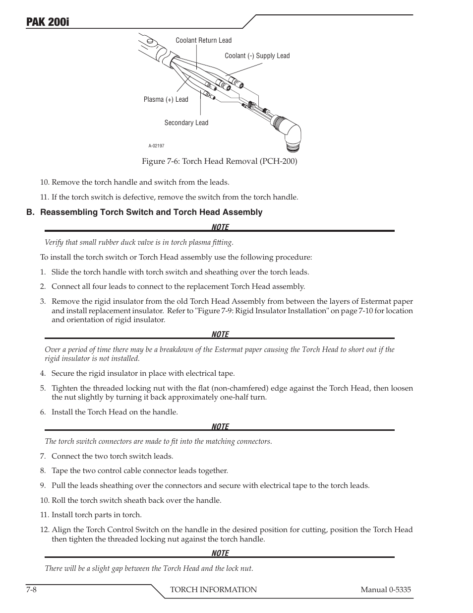 Pak 200i | Tweco PAK 200i User Manual | Page 76 / 160