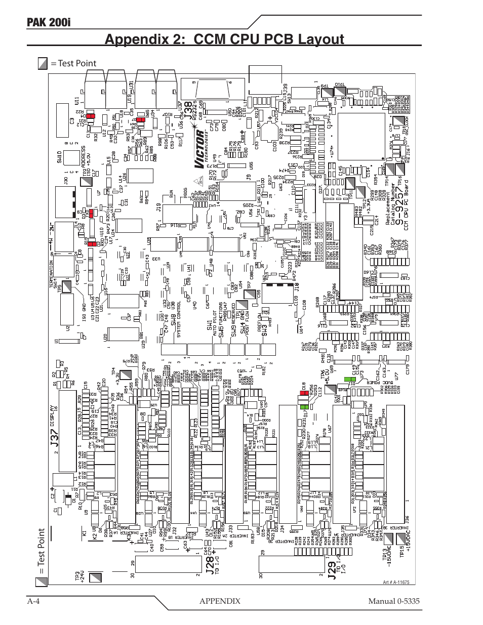 Appendix 2: ccm cpu pcb layout, Pak 200i | Tweco PAK 200i User Manual | Page 84 / 160
