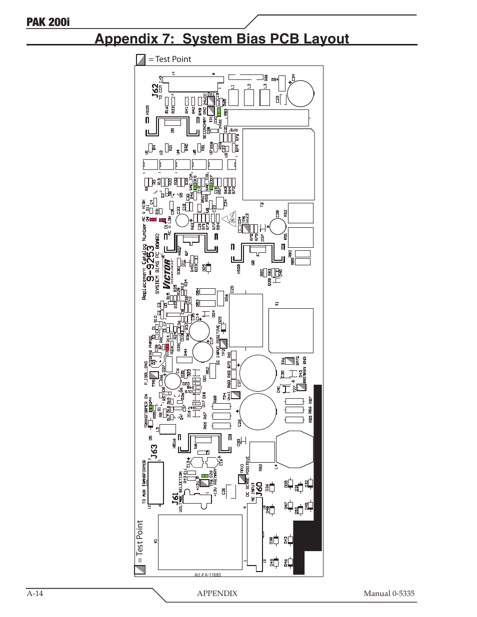 Appendix 7: system bias pcb layout, Pak 200i | Tweco PAK 200i User Manual | Page 94 / 160