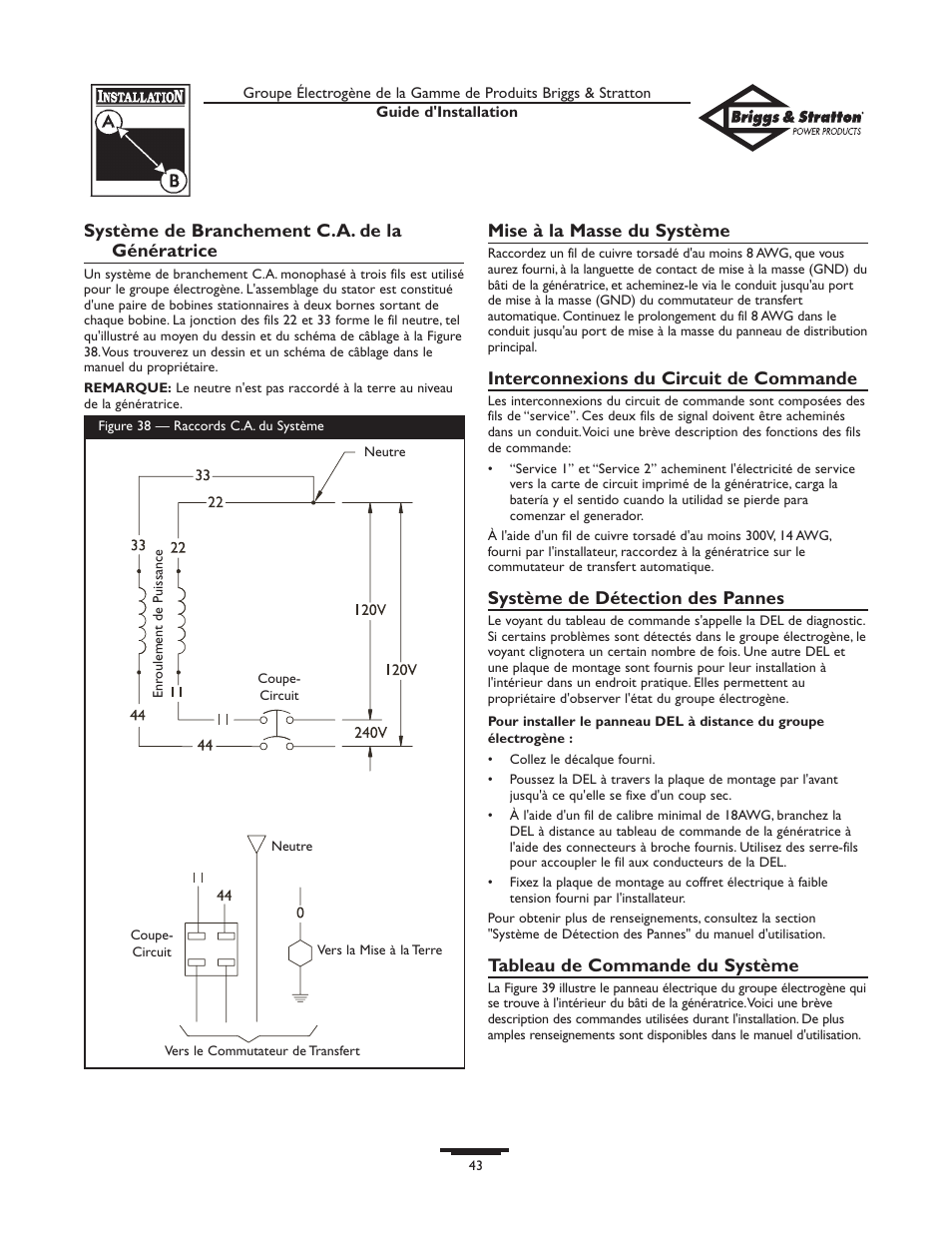 Briggs & Stratton 01938-0 User Manual | Page 43 / 48