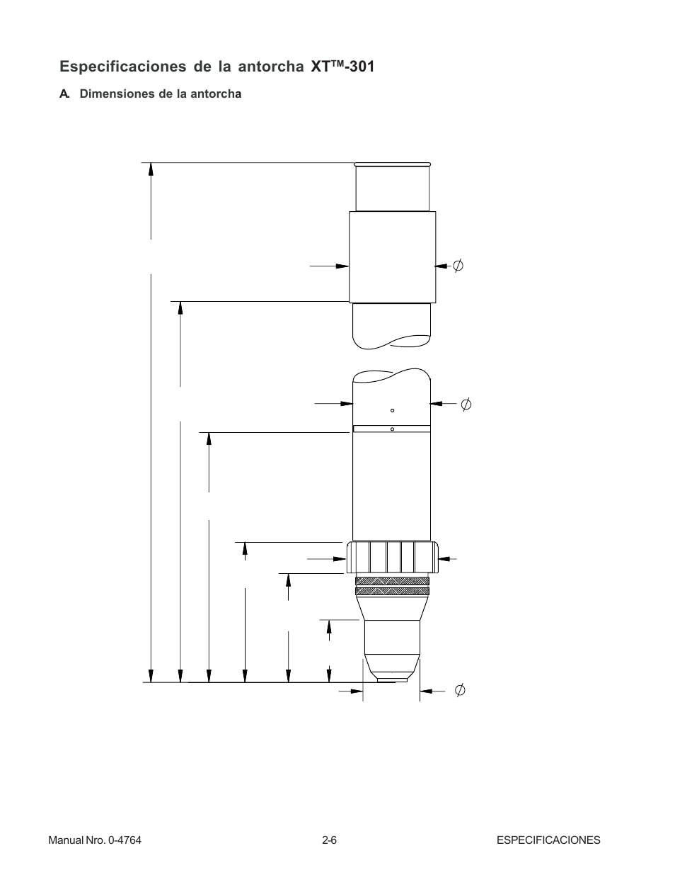 Especificaciones de la antorcha xt | Tweco 100 Auto-Cut User Manual | Page 18 / 104