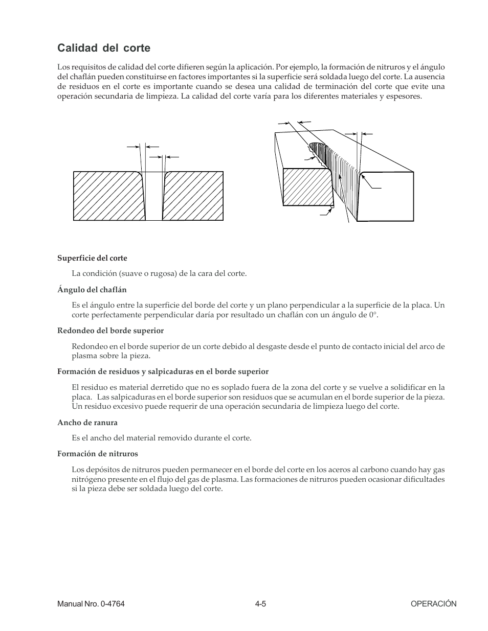 Calidad del corte | Tweco 100 Auto-Cut User Manual | Page 51 / 104