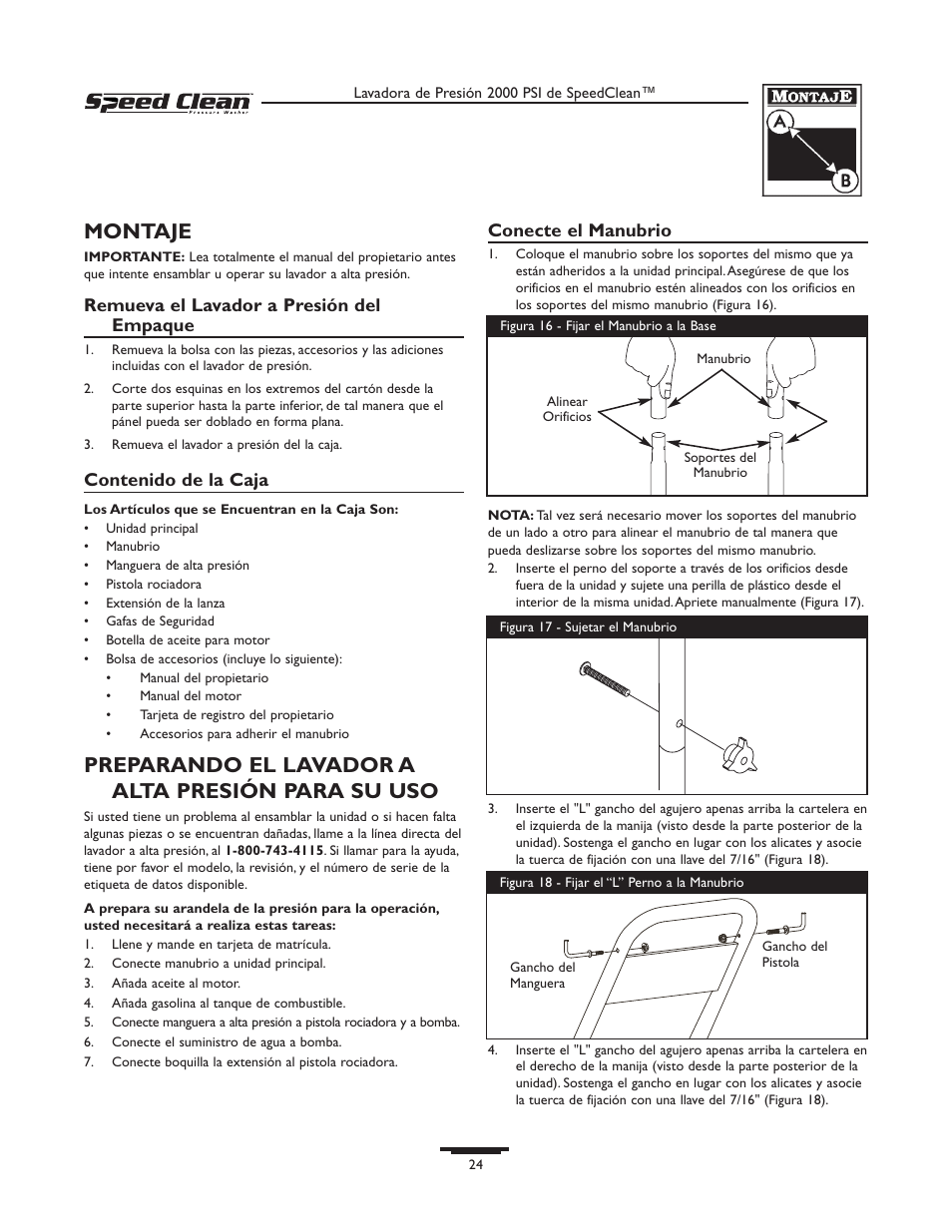 Briggs & Stratton SPEED CLEAN 020211-0 User Manual | Page 24 / 36