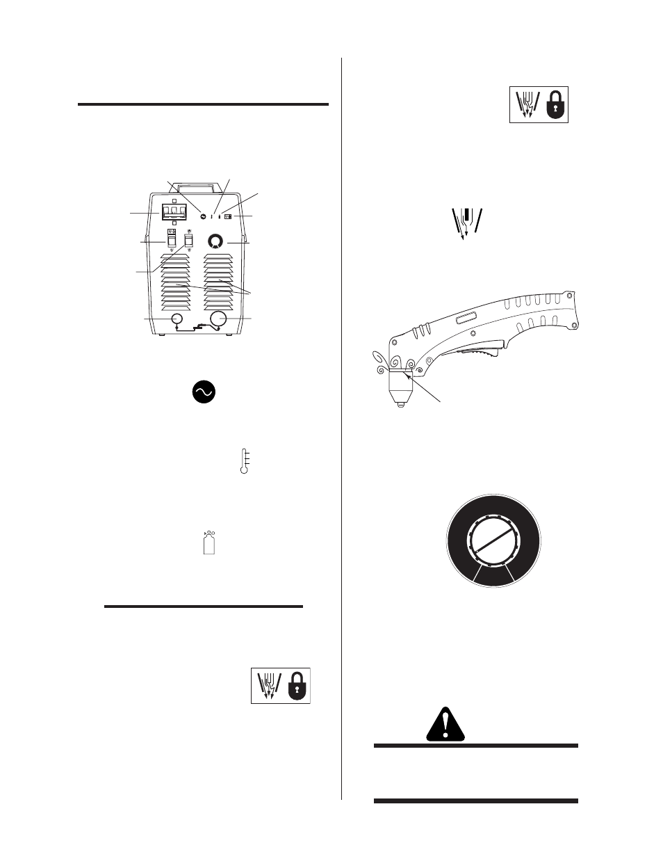 Section 4: operation, 01 front control panel, A. indicator lamp | B. buttons, C. main current control knob, D. primary power switch, on / off | Tweco C-70A CUTSKILL User Manual | Page 17 / 36