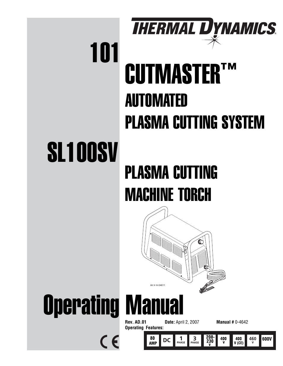 Tweco CutMaster 101 with SL100SV User Manual | 172 pages