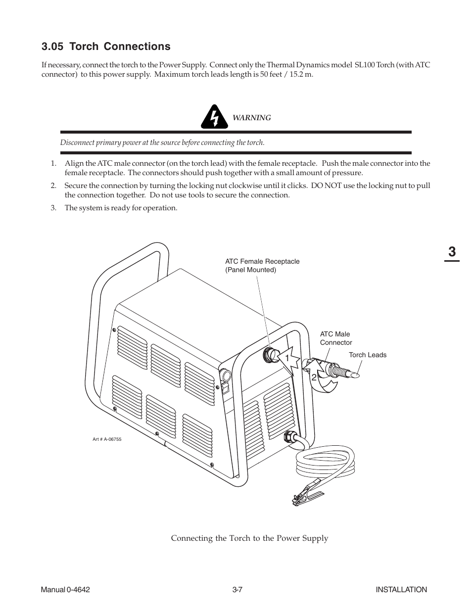 05 torch connections, 05 torch connections -7 | Tweco CutMaster 101 with SL100SV User Manual | Page 31 / 172