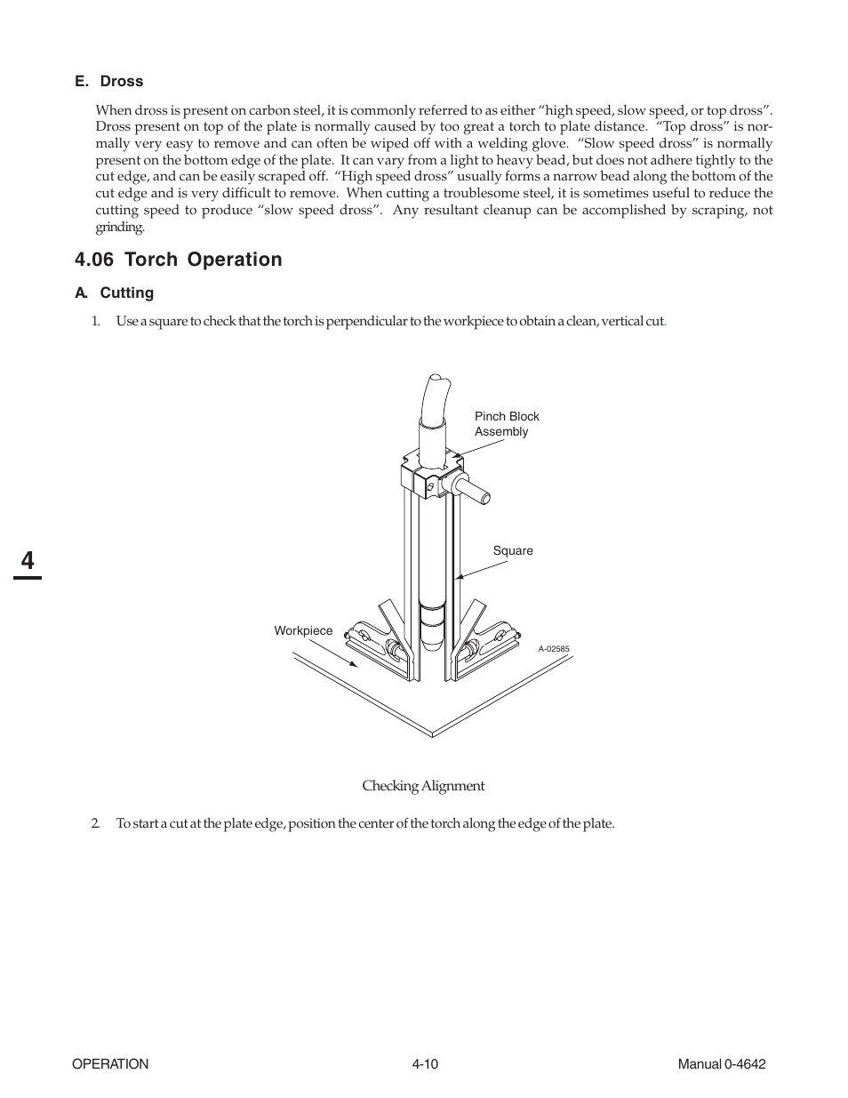 06 torch operation, 06 torch operation -10 | Tweco CutMaster 101 with SL100SV User Manual | Page 50 / 172