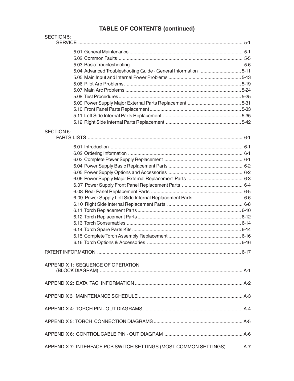 Tweco CutMaster 101 with SL100SV User Manual | Page 6 / 172