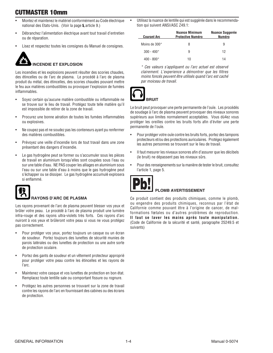 Cutmaster 10mm | Tweco CutMaster 10mm User Manual | Page 10 / 66