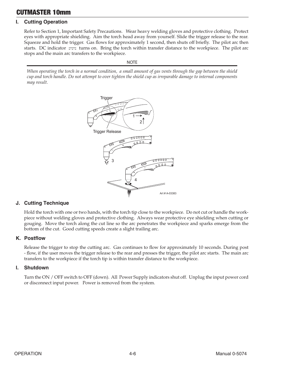 Cutmaster 10mm | Tweco CutMaster 10mm User Manual | Page 32 / 66