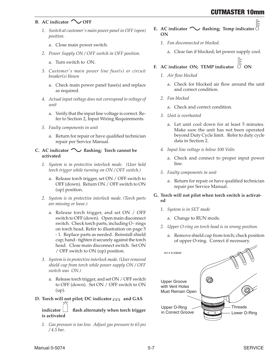 Cutmaster 10mm | Tweco CutMaster 10mm User Manual | Page 49 / 66