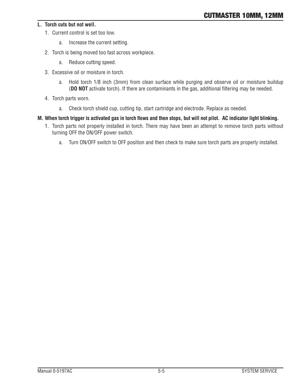 Cutmaster 10mm, 12mm | Tweco CutMaster 10mm-12mm User Manual | Page 35 / 44