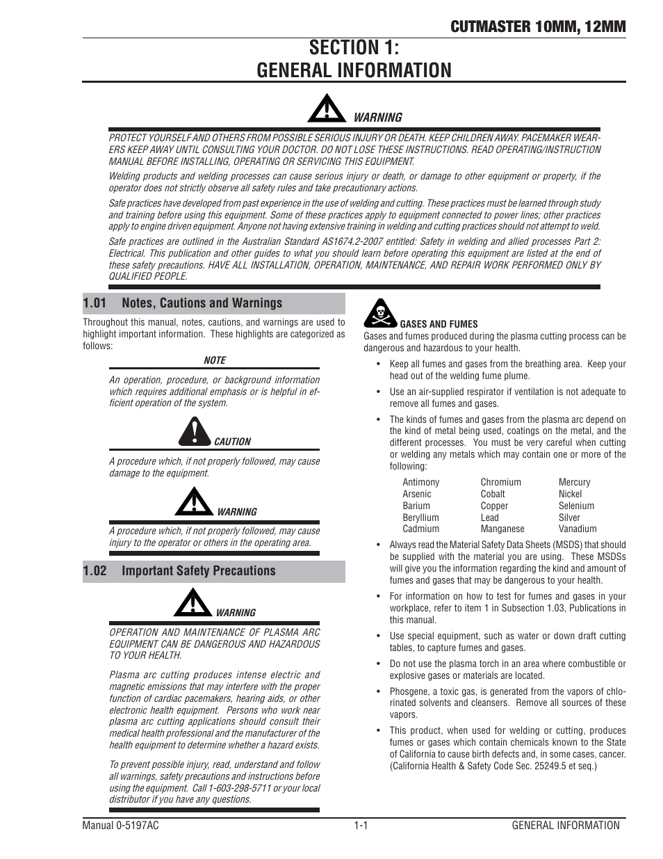 Cutmaster 10mm, 12mm | Tweco CutMaster 10mm-12mm User Manual | Page 7 / 44