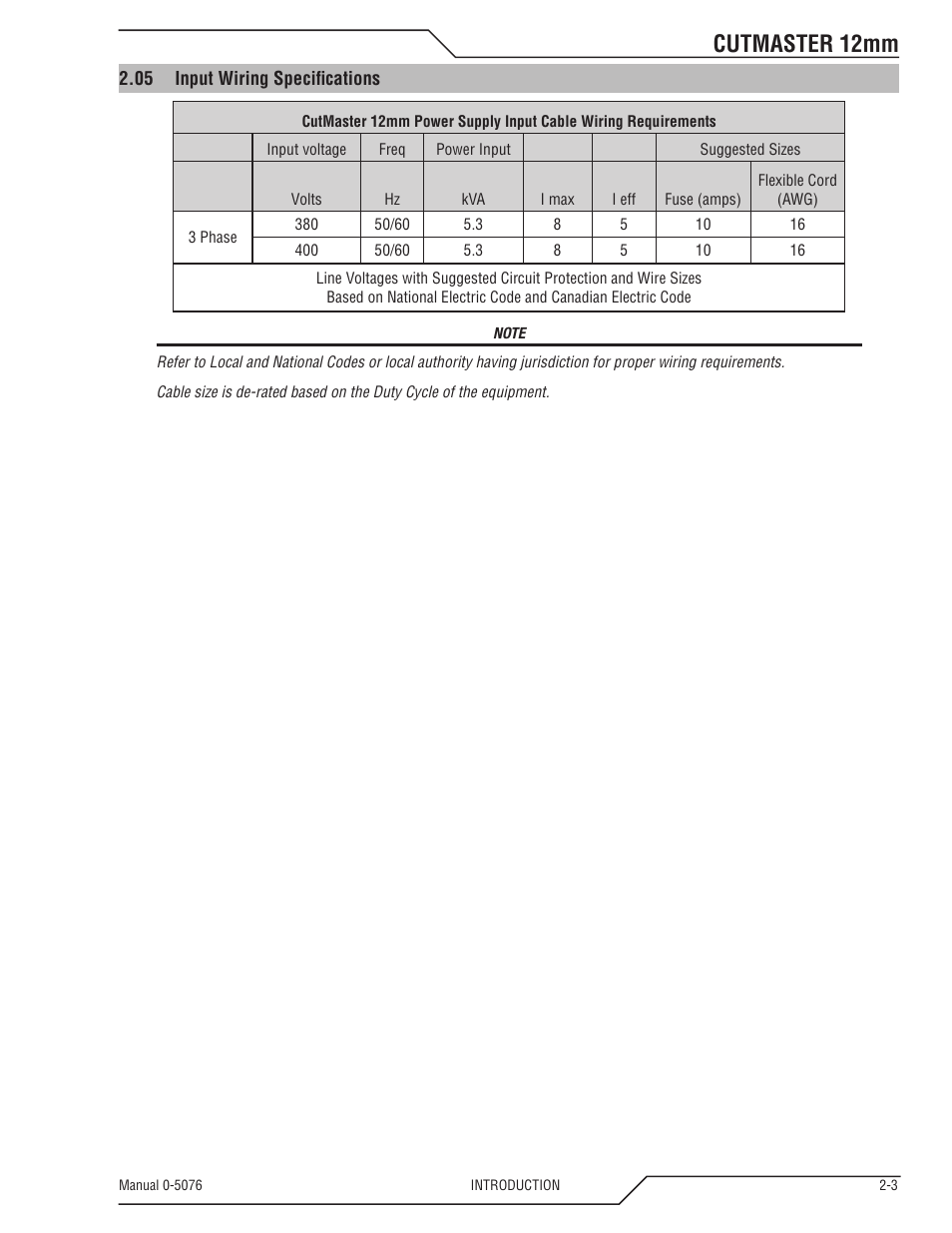 Cutmaster 12mm | Tweco CutMaster 12mm User Manual | Page 17 / 76