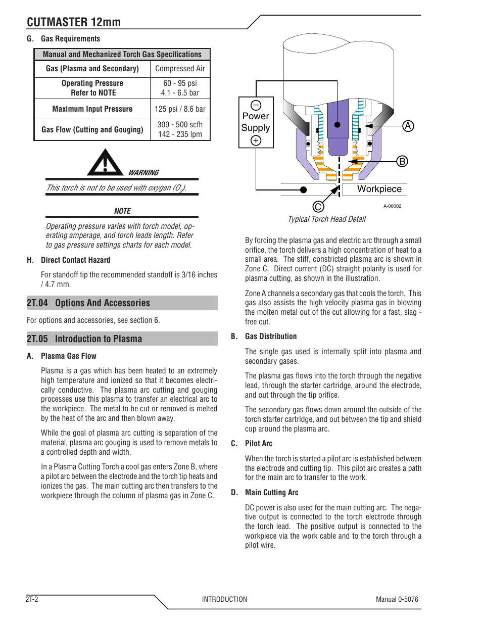 Cutmaster 12mm | Tweco CutMaster 12mm User Manual | Page 20 / 76