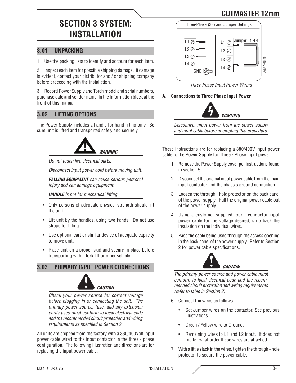 Cutmaster 12mm | Tweco CutMaster 12mm User Manual | Page 23 / 76