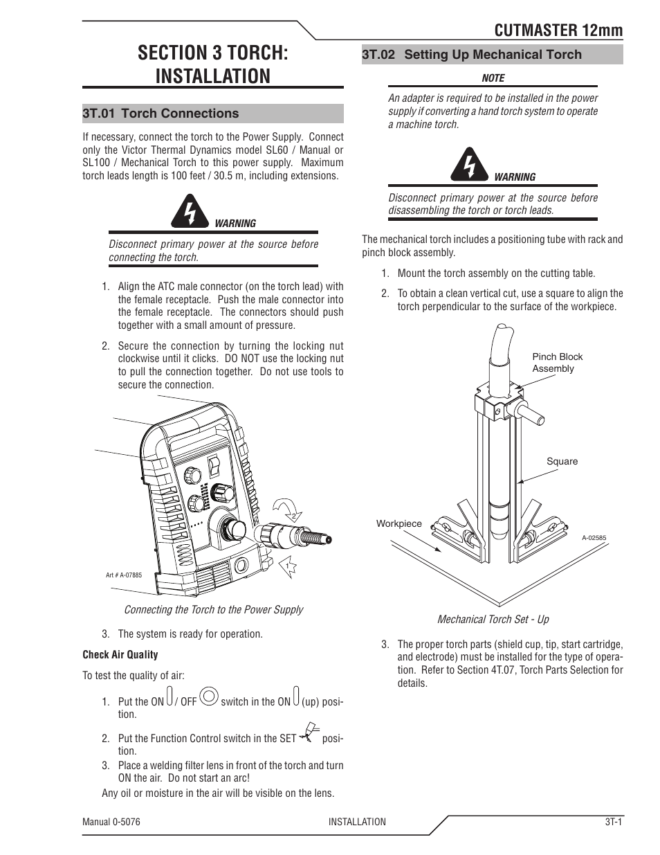 Cutmaster 12mm | Tweco CutMaster 12mm User Manual | Page 27 / 76