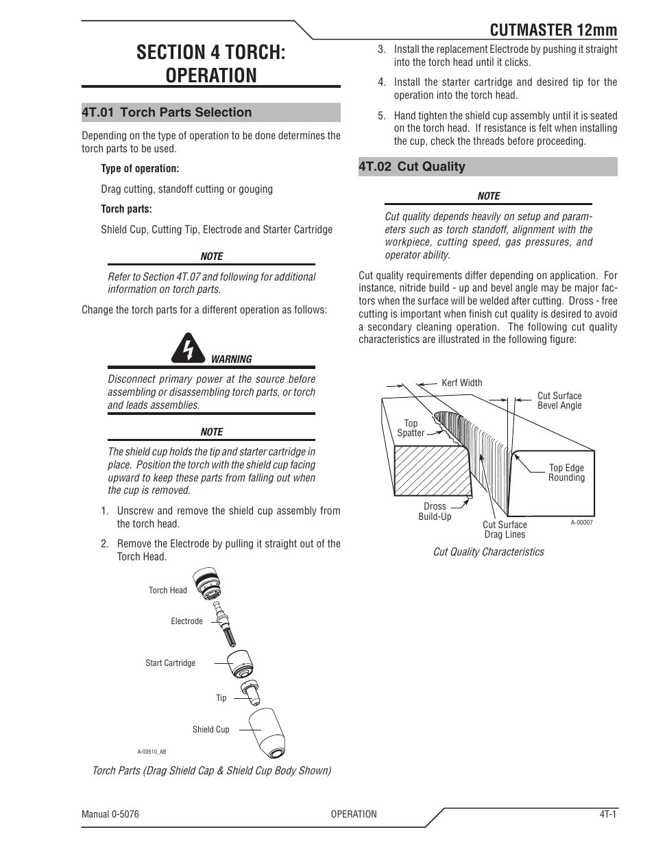 Cutmaster 12mm | Tweco CutMaster 12mm User Manual | Page 33 / 76