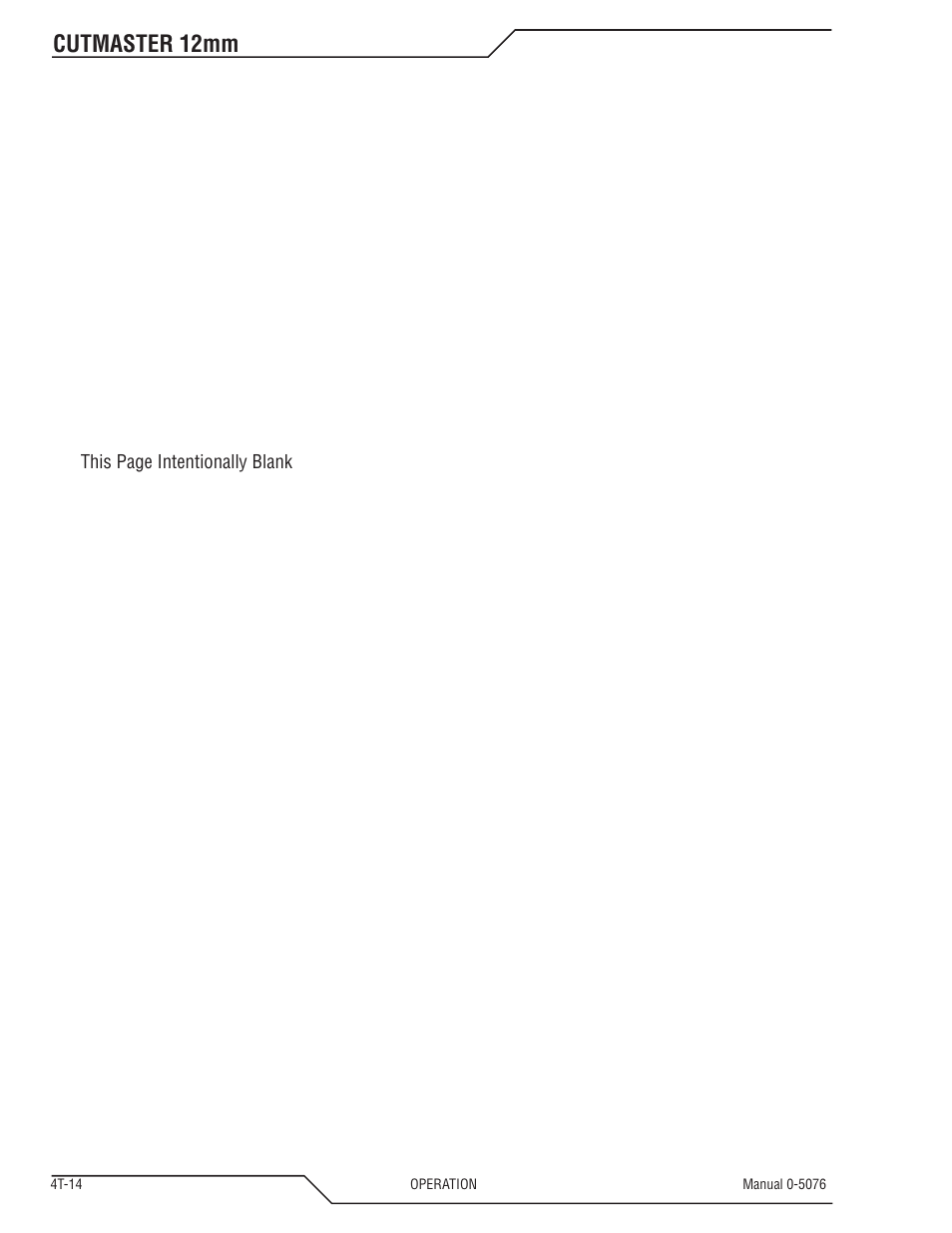 Cutmaster 12mm | Tweco CutMaster 12mm User Manual | Page 46 / 76