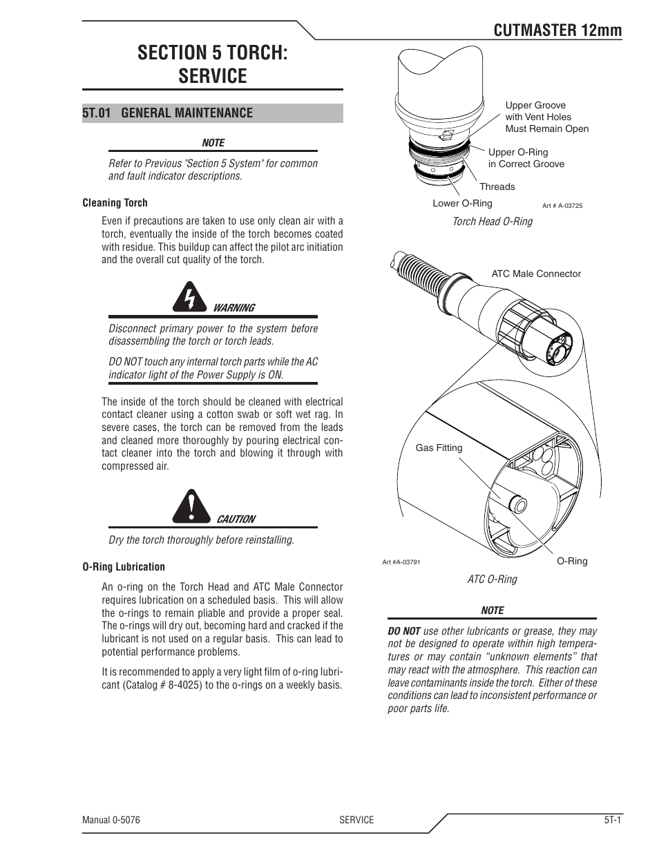 Cutmaster 12mm | Tweco CutMaster 12mm User Manual | Page 55 / 76