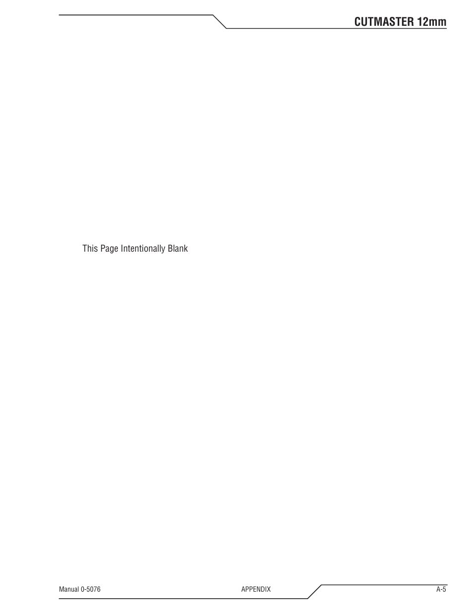 Cutmaster 12mm | Tweco CutMaster 12mm User Manual | Page 69 / 76