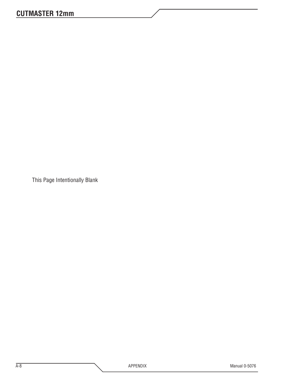 Cutmaster 12mm | Tweco CutMaster 12mm User Manual | Page 72 / 76
