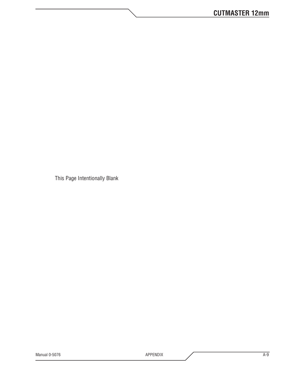 Cutmaster 12mm | Tweco CutMaster 12mm User Manual | Page 73 / 76