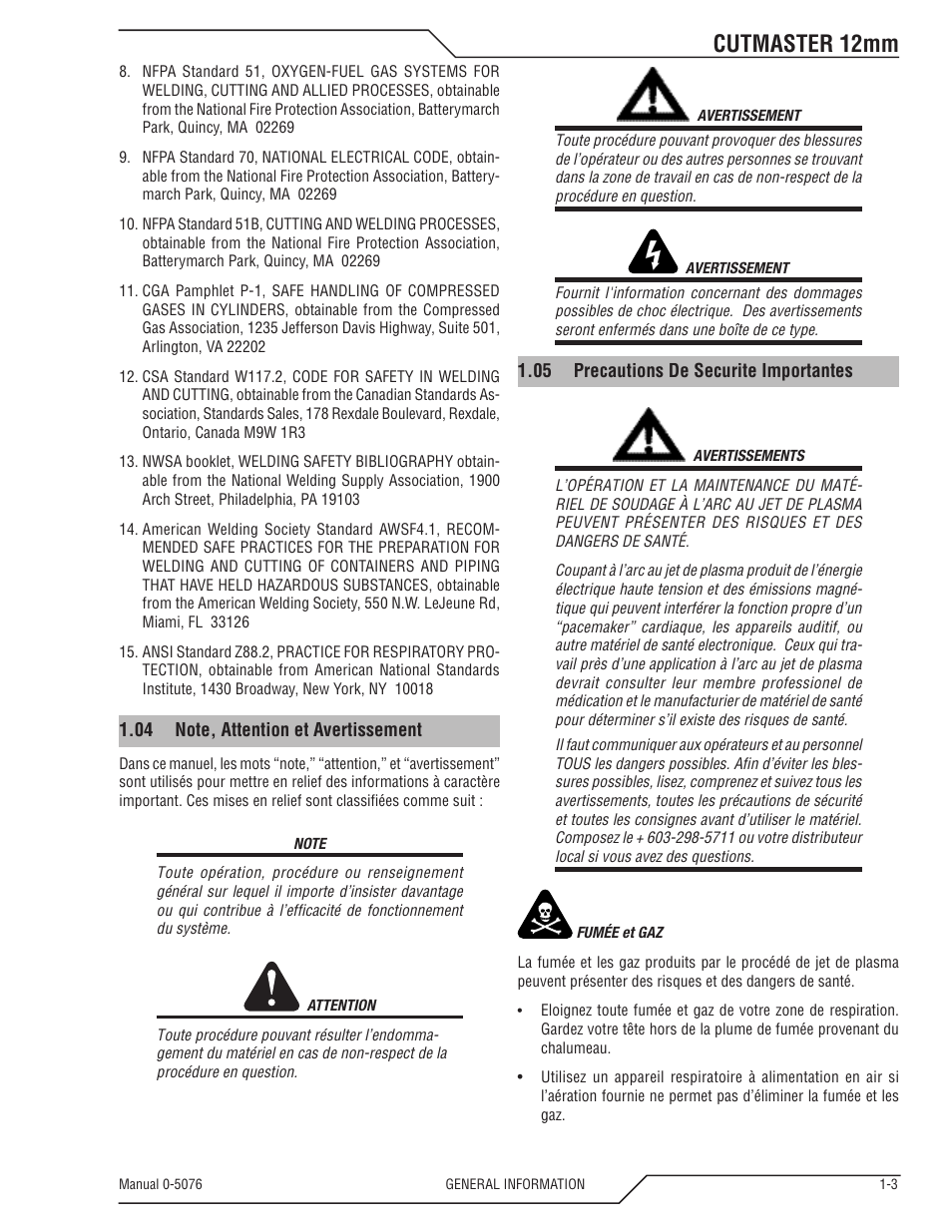 Cutmaster 12mm | Tweco CutMaster 12mm User Manual | Page 9 / 76