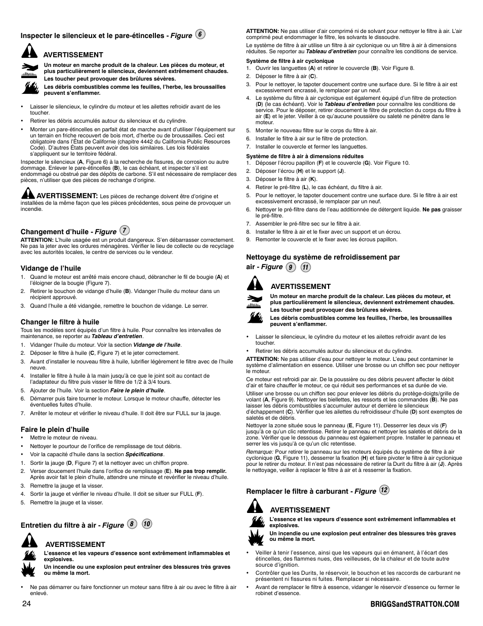 Briggs & Stratton 540000 User Manual | Page 24 / 28