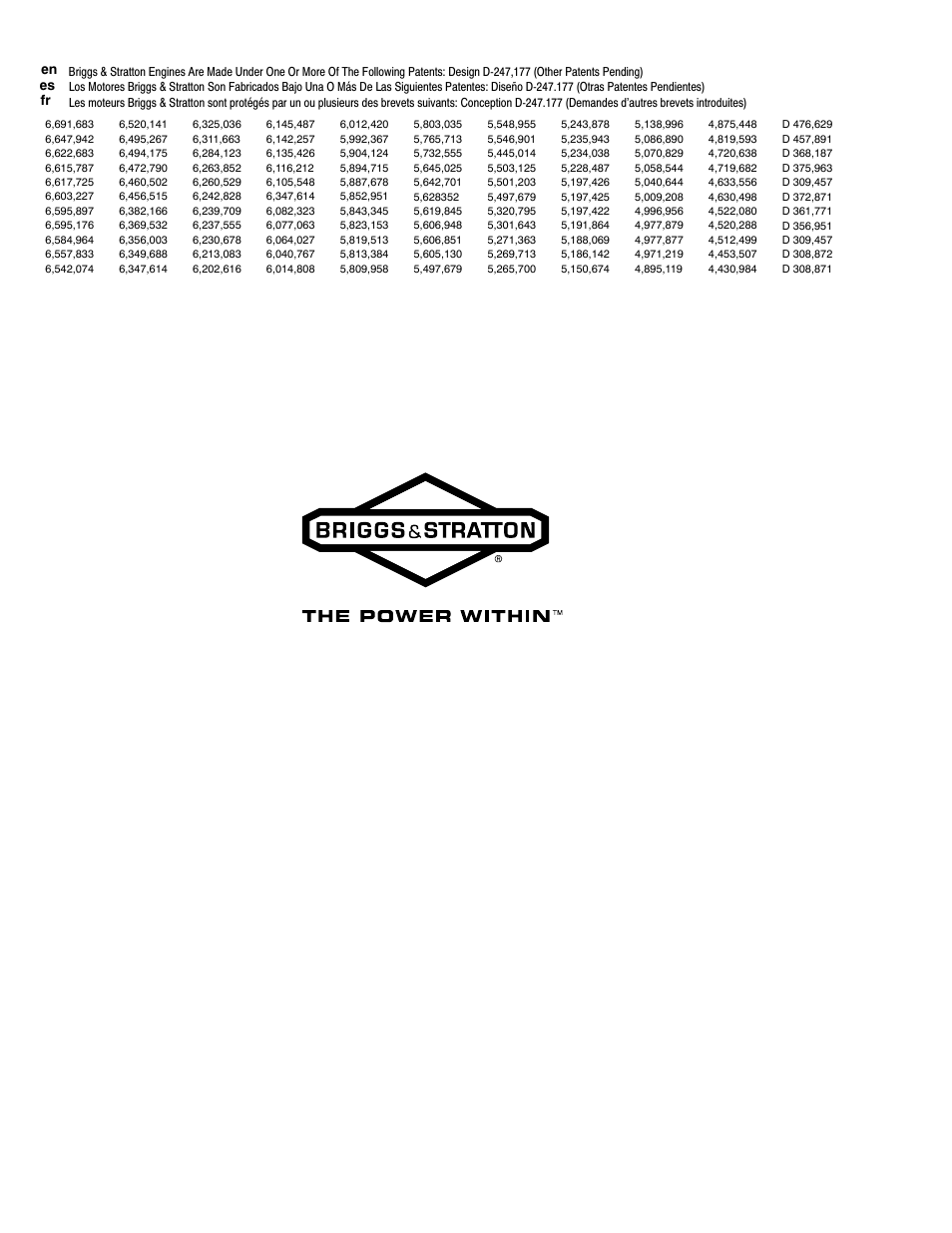 Briggs & Stratton 540000 User Manual | Page 28 / 28