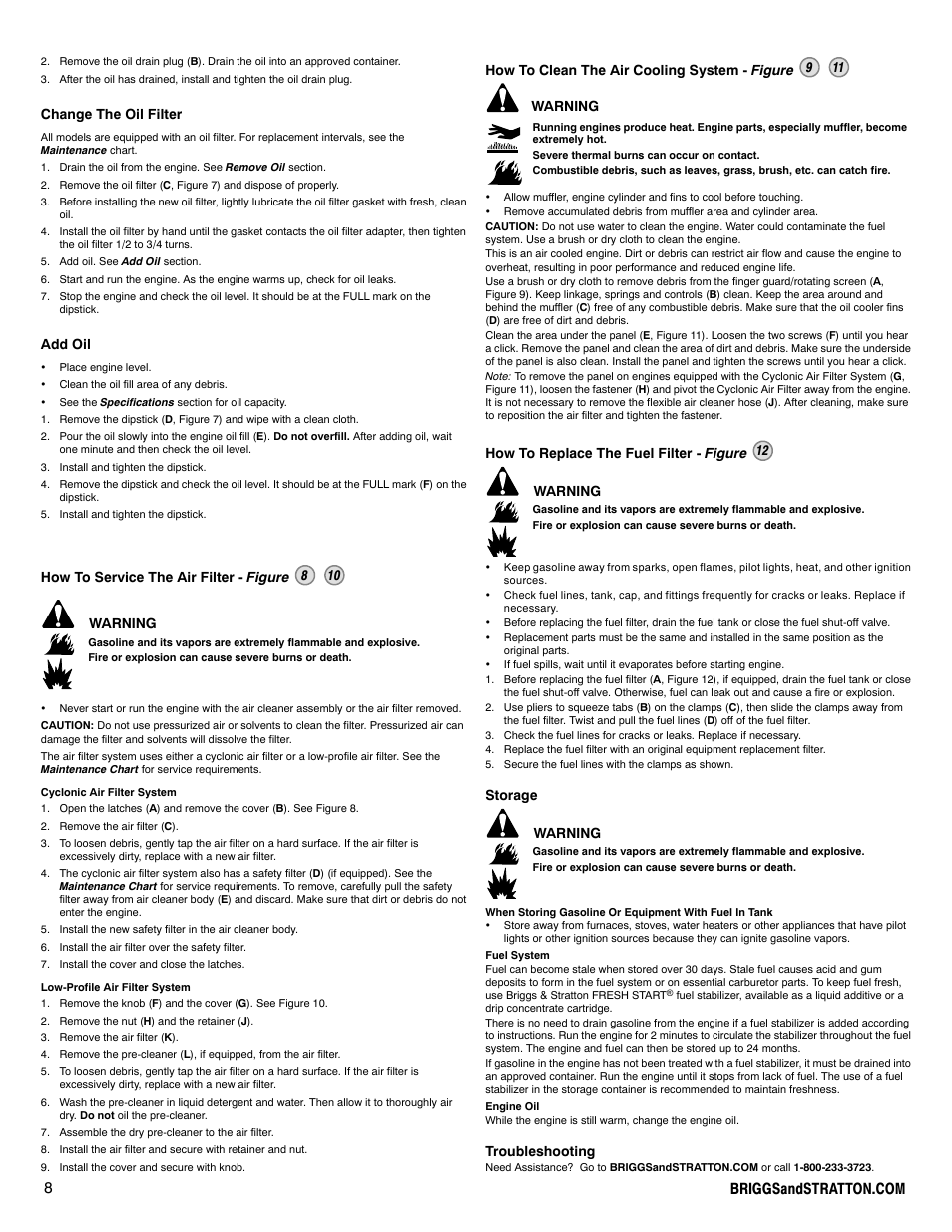 Briggs & Stratton 540000 User Manual | Page 8 / 28