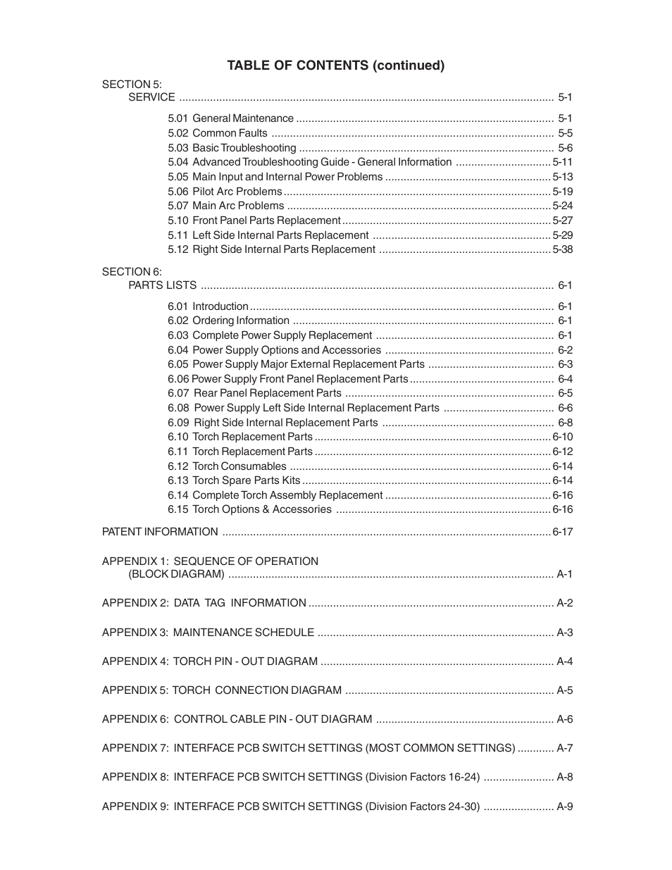 Tweco 151 with SL100SV User Manual | Page 6 / 172