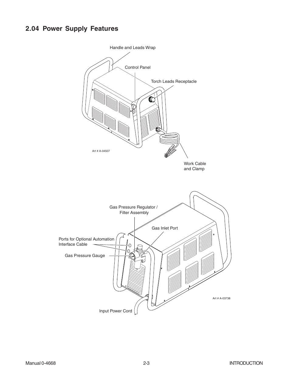 04 power supply features, 04 power supply features -3 | Tweco 151 CutMaster User Manual | Page 15 / 60