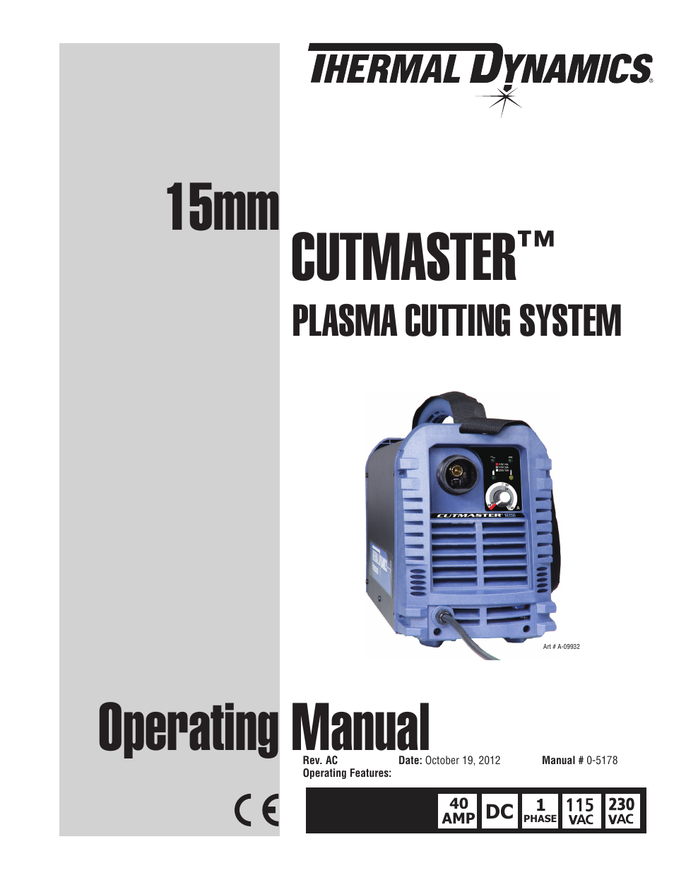 Tweco 15mm Cutmaster User Manual | 44 pages